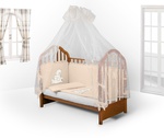 Набор в детскую кроватку для новорожденных Ecoline Мишка с подушкой 6пр