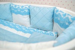 Дизайнерский комплект в кроватку Dreams Голубое кружево