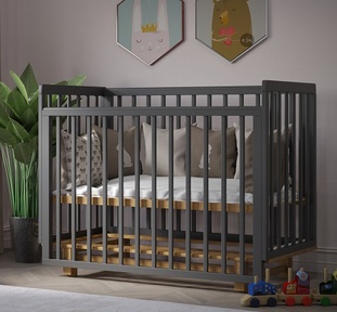 Детская кровать Incanto PAPI NEW маятник, автостенка, съемные рейки 