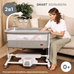 Детская приставная кроватка Nuovita Accanto Festa с электронной системой укачивания 