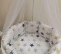 Комплект в кроватку из бязи Звезды 18 предметов 