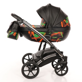 Детская коляска TAKO NEON Chrom (светится в темноте) с автокреслом 