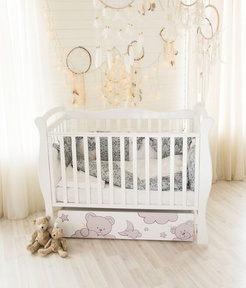 Детская кроватка AmaroBaby Sweet Bear маятник поперечный