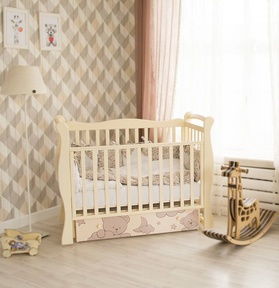 Детская кроватка AmaroBaby Sweet Bear маятник поперечный