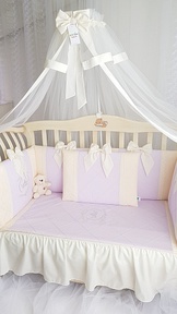 Набор в детскую кроватку для новорожденных Ecoline Сочная Пудра