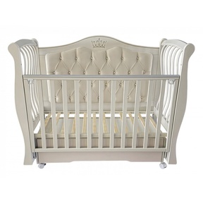 Кровать Кедр Olivia 2 с мягкой спинкой и фигурными ламелями