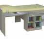 Кровать-чердак детская Polini Simple 4000 со столом и полками 