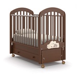 Детская кровать Nuovita Grano swing с маятником, ящиком и колесами