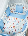 Комплект в кроватку 18 предметов AmaroBaby Premium Воздушный парад, сатин