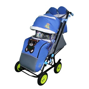 Санки-коляска SNOW GALAXY City-2-1 на больших надувных колёсах+сумка+варежки