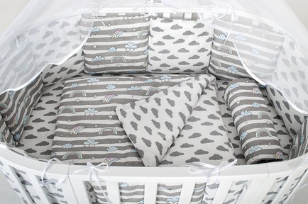 Комплект в кроватку AmaroBaby 15 предметов (3+12 подушек-бортиков) 