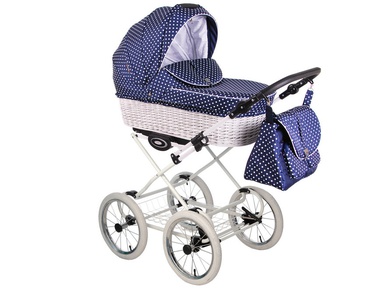 Коляска Lonex Classic Retro 2 в 1 белый ротанг