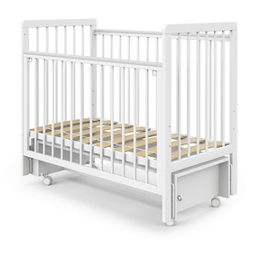 Детская кровать PITUSO TINY Оптима маятник, колеса, автостенка