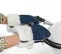 Муфта-рукавички для коляски Esspero Double White  (Натуральная шерсть) 