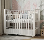 Детская кроватка Incanto Hollie маятник, колеса, автостенка