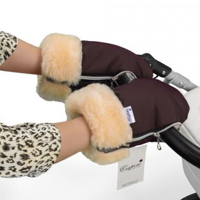 Муфта-рукавички для коляски Esspero Double (Натуральная шерсть)