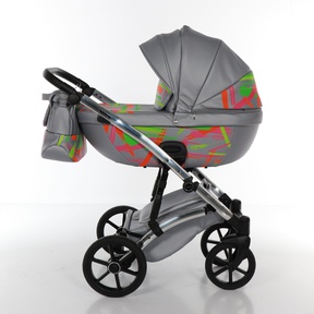 Детская коляска TAKO NEON Chrom (светится в темноте) с автокреслом 