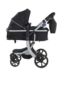 Коляска трансформер Farfello Aimile Silver 3 в 1 (колёса PU, капюшон XXL, утеплённый конверт) 