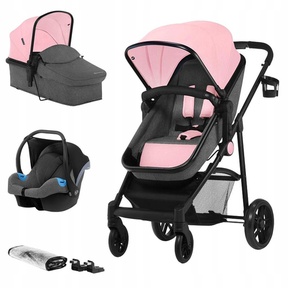 Детская коляска трансформер Kinderkraft Juli 3 в 1 с автокреслом 