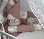 Набор в детскую кровать Ecoline Emely (бортики +постельное белье)