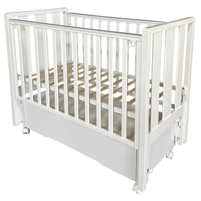 Детская кровать Кедр Lada1 с маятником, автостенкой, ящиком, колесами