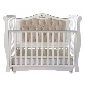 Кровать Кедр Olivia 2 с мягкой спинкой и фигурными ламелями