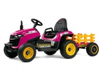 Детский электромобиль Трактор Rivertoys K111KK с прицепом