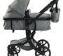 Коляска трансформер Farfello Aimile Black 3 в 1 (колёса PU, капюшон XXL, утеплённый конверт) 