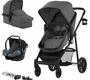 Детская коляска трансформер Kinderkraft Juli 3 в 1 с автокреслом 