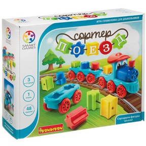 Логическая игра Bondibon Поезд-сортер