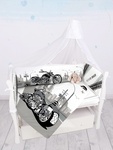 Комплект в кроватку 7 предметов AmaroBaby EXCLUSIVE Creative Collection RIDE ON BIKE