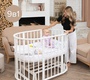 Детская кровать PITUSO MONICA 9 в 1 с маятником 