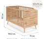 Детская кровать Micuna Big Martha Oak 140х70 см 