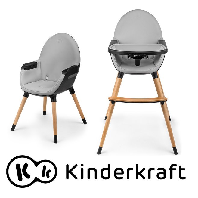 Стульчик для кормления kinderkraft fini grey